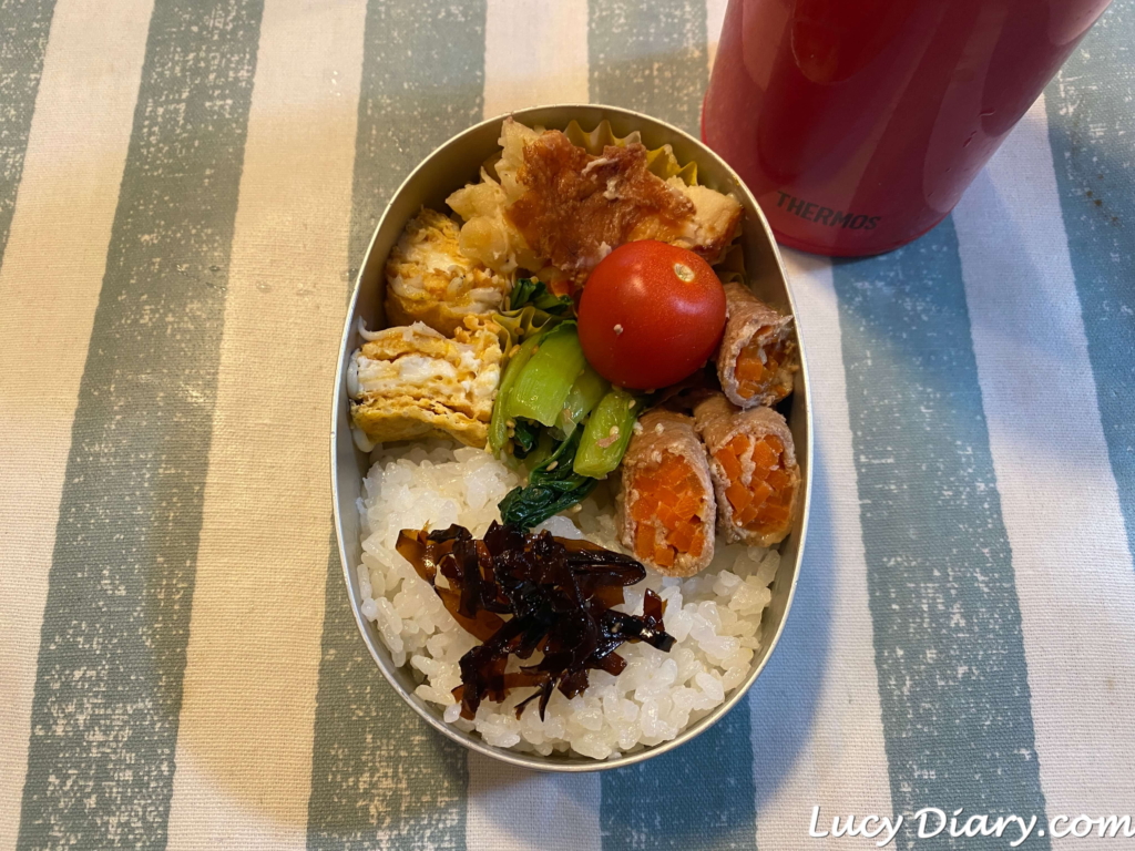 2021年12月10日はにんじんの肉巻き弁当