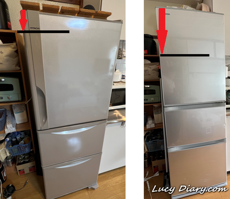 250Lの中古レンタル冷蔵庫と370Lの中古冷蔵庫