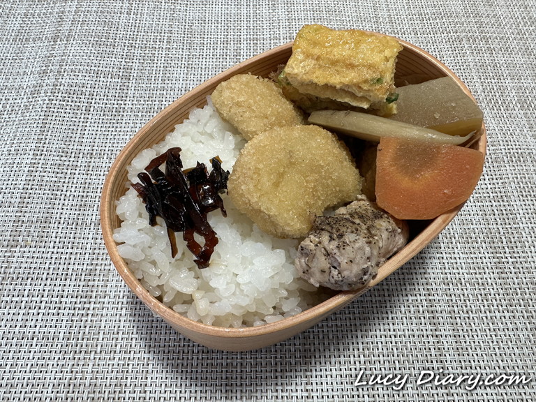 末っ子ちゃんは豚肉のシソ巻きシソ抜き弁当