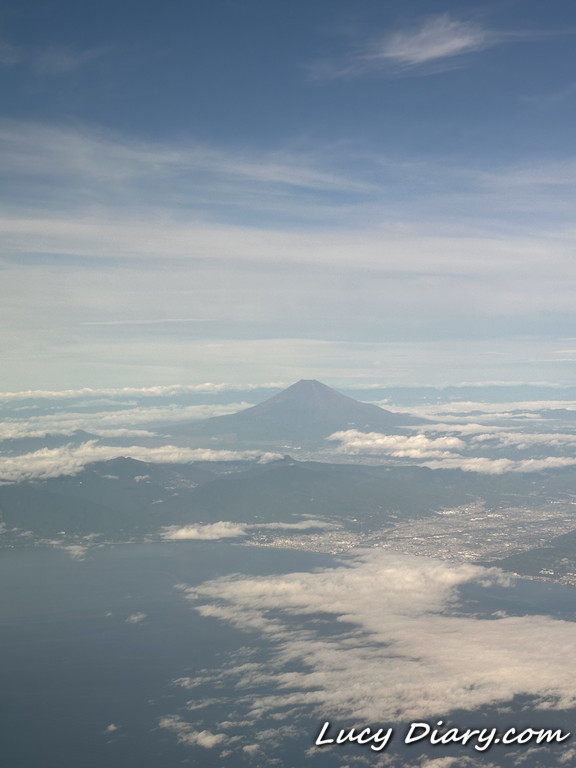 飛行機からの富士山